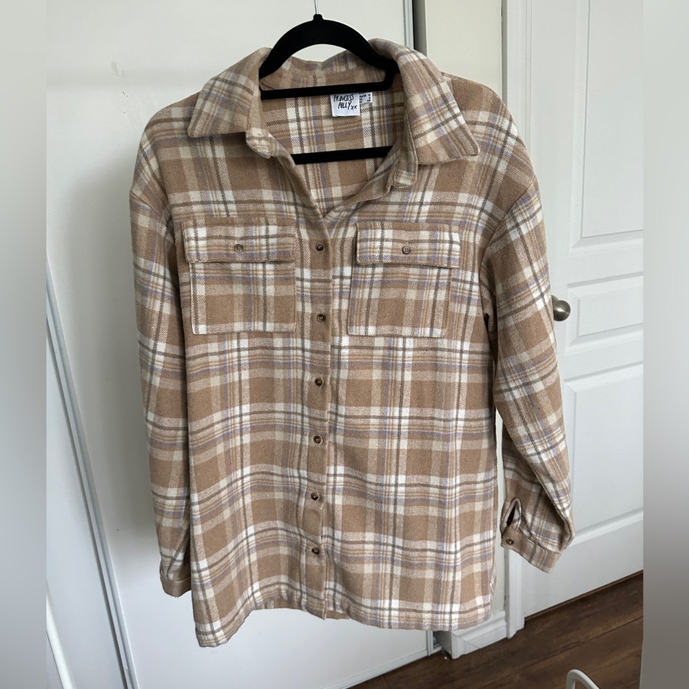 Princess Polly Plaid Shirt Jacket